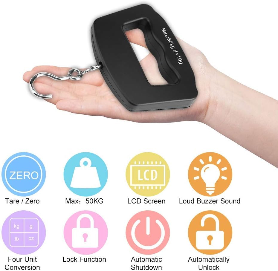 Miniatura 4 de Bascula Digital Para Maletas 50 Kg Lcd